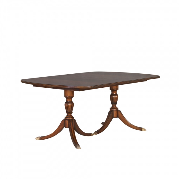DUNCAN PHYFE DINING TABLE FLAMED TWO PED Jansen Furniture US